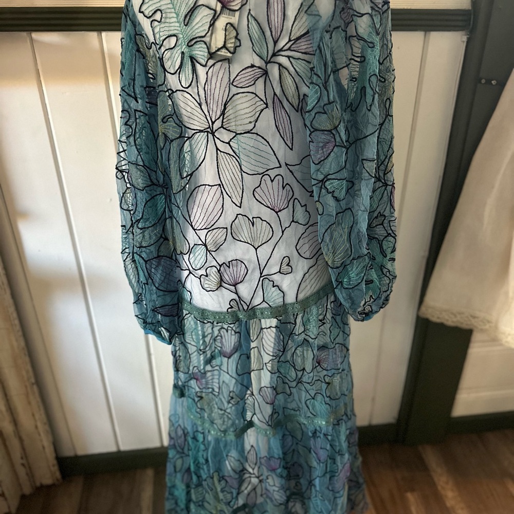 Anthropologie Bl-Nk tulle duster kimono jacket, BNWT - Picture 10 of 11